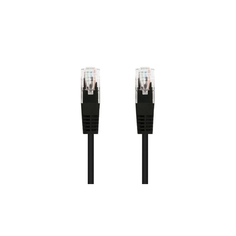 Cable de Red RJ45 UTP Nanocable 10-20-0100-BK Cat-5e- 50cm- Negro