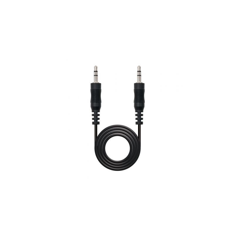 Cable Estéreo Nanocable 10-24-0105- Jack 3-5 Macho - Jack 3-5 Macho- 5m- Negro