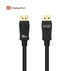 Cable Displayport 1-4 8K Nanocable 10-15-2501-L150- Displayport Macho - Displayport Macho- 1-5m- Certificado- Negro