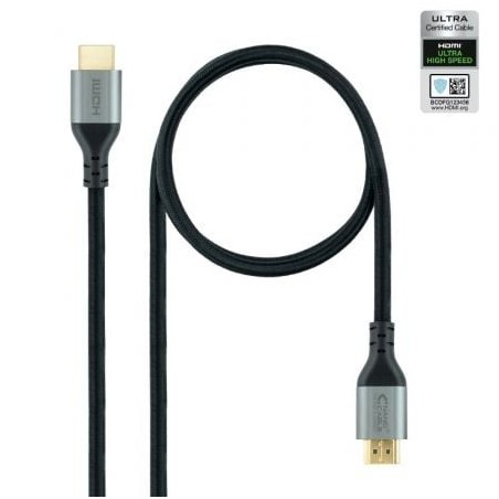 Cable HDMI 2-1 8K Nanocable 10-15-8103- HDMI Macho - HDMI Macho- 3m- Certificado- Negro