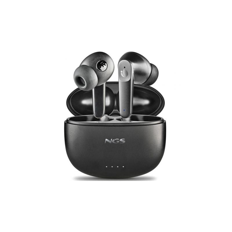 Auriculares Bluetooth NGS Ártica Hush con estuche de carga- Autonomía 4h- Negros