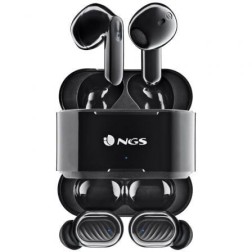 Auriculares Bluetooth NGS Ártica Duo con estuche de carga- Autonomía 5h- Negros