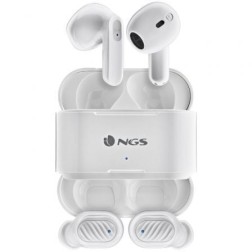 Auriculares Bluetooth NGS Ártica Duo con estuche de carga- Autonomía 5h- Blancos