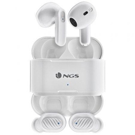 Auriculares Bluetooth NGS Ártica Duo con estuche de carga- Autonomía 5h- Blancos