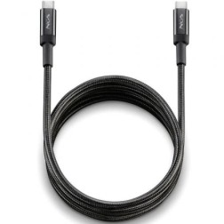 Cable USB 2-0 Tipo-C NGS KNOT- USB Tipo-C Macho - USB Tipo-C Macho- Hasta 65W- 480Mbps- 3m- Negro