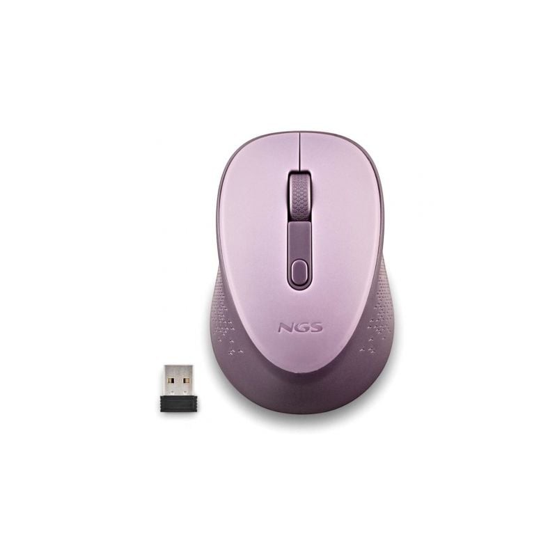 Ratón Inalámbrico NGS Dew Lilac- Hasta 1600 DPI- Lila