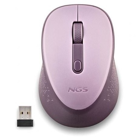 Ratón Inalámbrico NGS Dew Lilac- Hasta 1600 DPI- Lila