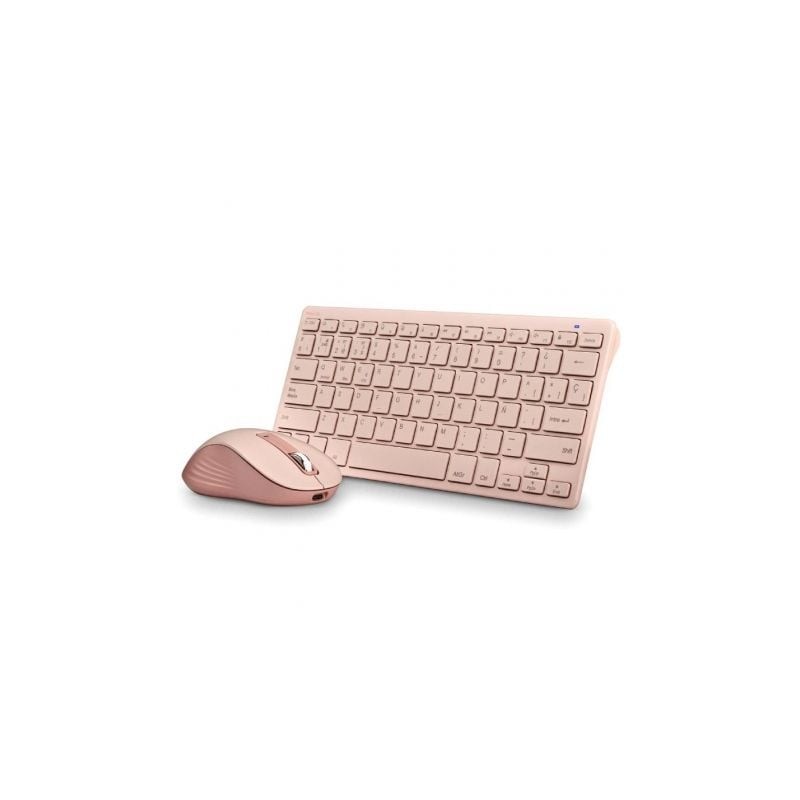 Teclado y Ratón Inalámbricos NGS Fantasy Kit Pink- Rosa