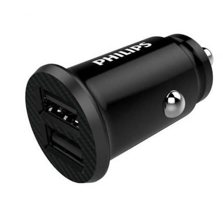 Cargador de Coche Philips DLP2510- 2xUSB- 12W