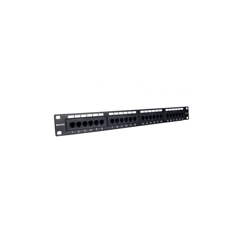 Patch Panel Phasak PU 2420- 24 Puertos- Cat-6- Altura 1U