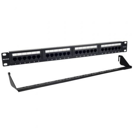 Patch Panel Phasak PU 2424- 24 Puertos- Cat-6- Altura 1U- Gestión de Cables