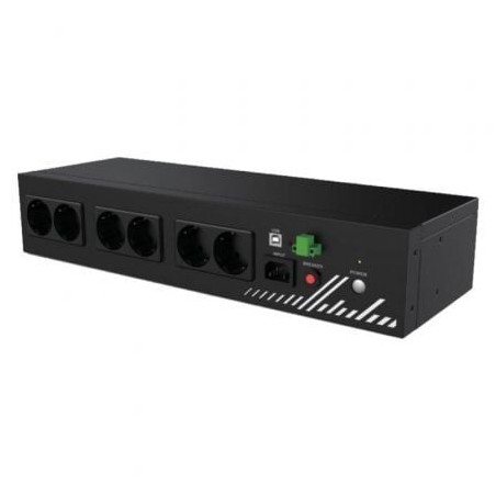 Unidad de Distribución para Alimentación Phasak COMPACT 800 VA- 9A- 8x Schuko- Formato Rack 2U