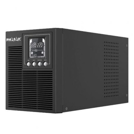 SAI Online Phasak 1000 VA Online LCD- 1000VA-900W- 3 Salidas- Formato Torre