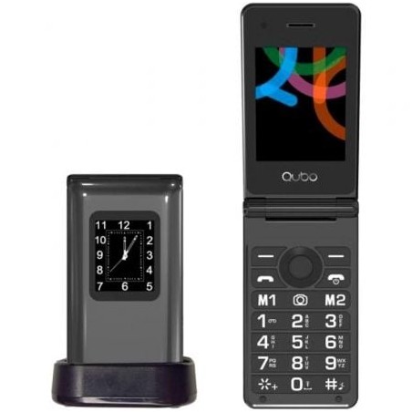 Teléfono Móvil Qubo X-28BKC para Personas Mayores- Negro