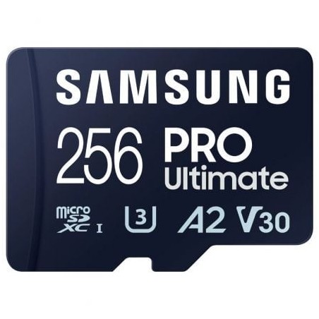 Tarjeta de Memoria Samsung Pro Ultimate 256GB microSD XC con Adaptador- Clase 10- 200MBs