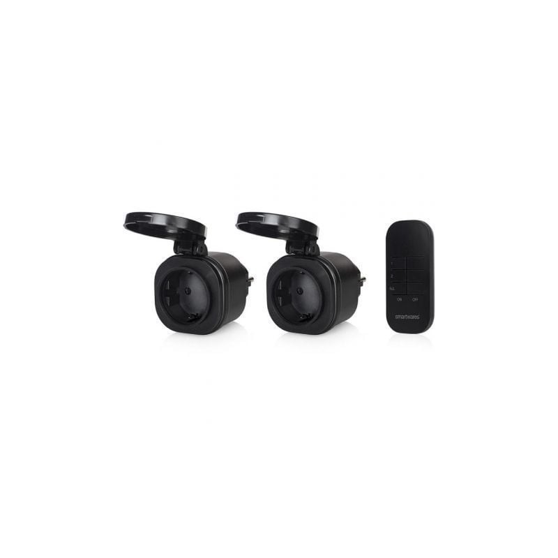 Set de Mini Enchufes para Exterior Smartwares SH4-99653- Negros