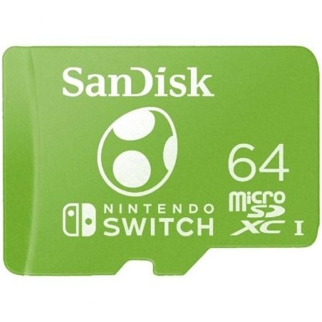 Tarjeta de Memoria SanDisk Nintendo Switch 64GB microSD XC UHS-I- Clase 10- 100MBs