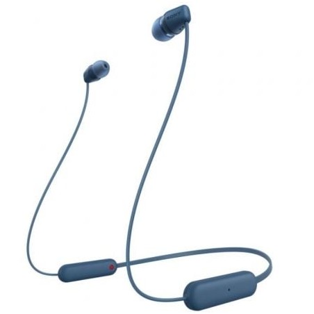 Auriculares Inalámbrico Intrauditivos Sony WI-C100- con Micrófono- Bluetooth- Azules