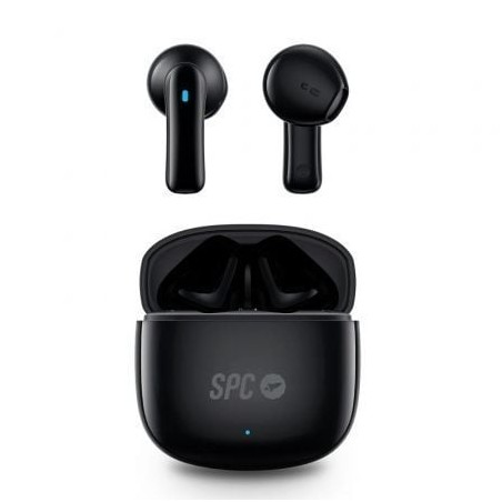 Auriculares Bluetooth SPC Zion 2 Play con estuche de carga- Autonomía 7h- Stick Corto 30mm- Negros