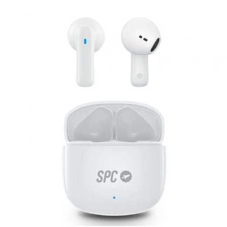 Auriculares Bluetooth SPC Zion 2 Play con estuche de carga- Autonomía 7h- Stick Corto 30mm- Blancos