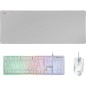 Pack Gaming Mars Gaming MCPX- Teclado H-MECH + Ratón Óptico + Alfombrilla- Blanco