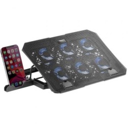 Soporte Refrigerante Mars Gaming MNBC23 para Portátiles hasta 16"- Iluminación LED