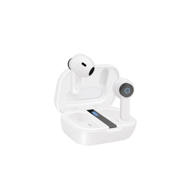 Auriculares Bluetooth TooQ Bender TQBWH-0031W con estuche de carga- Autonomía 4h- Blancos