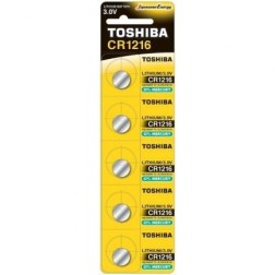 Pack de 5 Pilas de Botón Toshiba CR1216- 3V