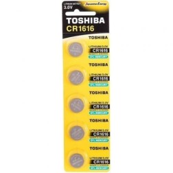 Pack de 5 Pilas de Botón Toshiba CR1616- 3V