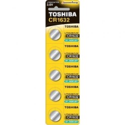 Pack de 5 Pilas de Botón Toshiba CR1632- 3V