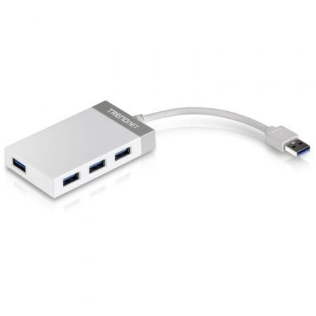 Hub USB 3-0 Trendnet TU3-H4E- 4xUSB- Blanco y Gris