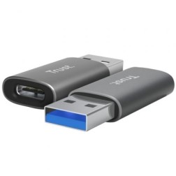 Adaptador USB 3-2 GEN2 Trust Calyx - USB Tipo-C Hembra - USB Macho