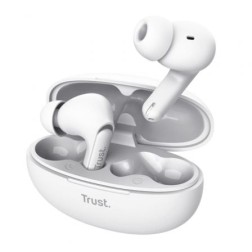 Auriculares Bluetooth Trust Yavi ENC con estuche de carga- Blancos