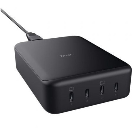 Cargador de Sobremesa Trust Maxo- 4xUSB Tipo-C- 240W- Compatible con Portátiles