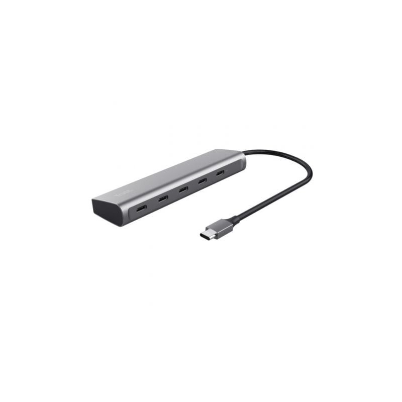 Hub USB Tipo-C Trust Halyx- 4xUSB Tipo-C- 1xUSB Tipo-C PD