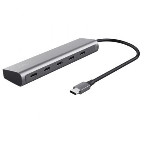 Hub USB Tipo-C Trust Halyx- 4xUSB Tipo-C- 1xUSB Tipo-C PD