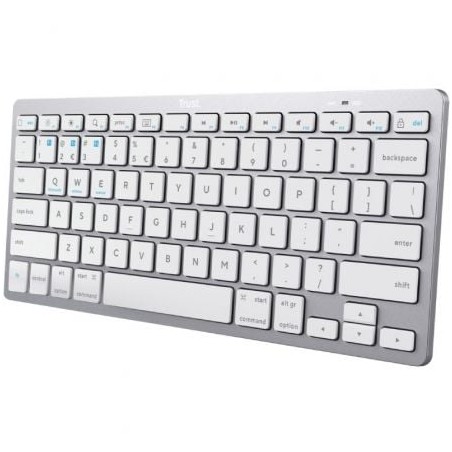 Teclado Compacto Inalámbrico por Bluetooth Trust 24654- Plata