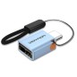 Adaptador OTG USB 3-1 Vention CUBH0- USB Tipo-C Macho - USB Hembra- Azul