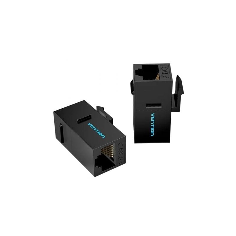 Adaptador Conector RJ45 IPGB0-5 Cat6 UTP- RJ45 Hembra - RJ45 Hembra- 5 uds- Negro