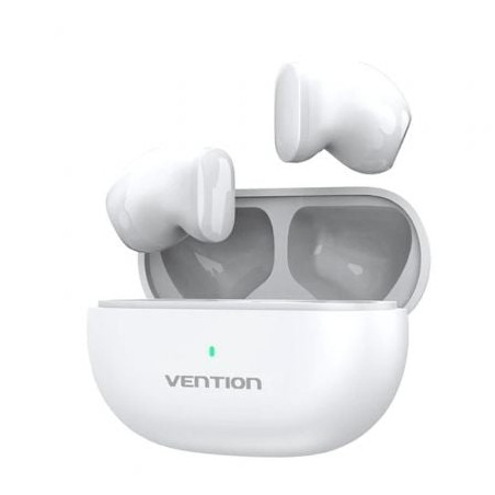 Auriculares Bluetooth Vention Tiny T12 NBLW0 con estuche de carga- Autonomía 6h- Blancos