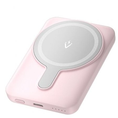 Powerbank 5000mAh Vention FHSP0- 20W- Wireless- Rosa