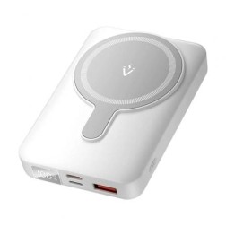 Powerbank 10000mAh Vention FHTW0- 22-5W- Wireless- Blanca