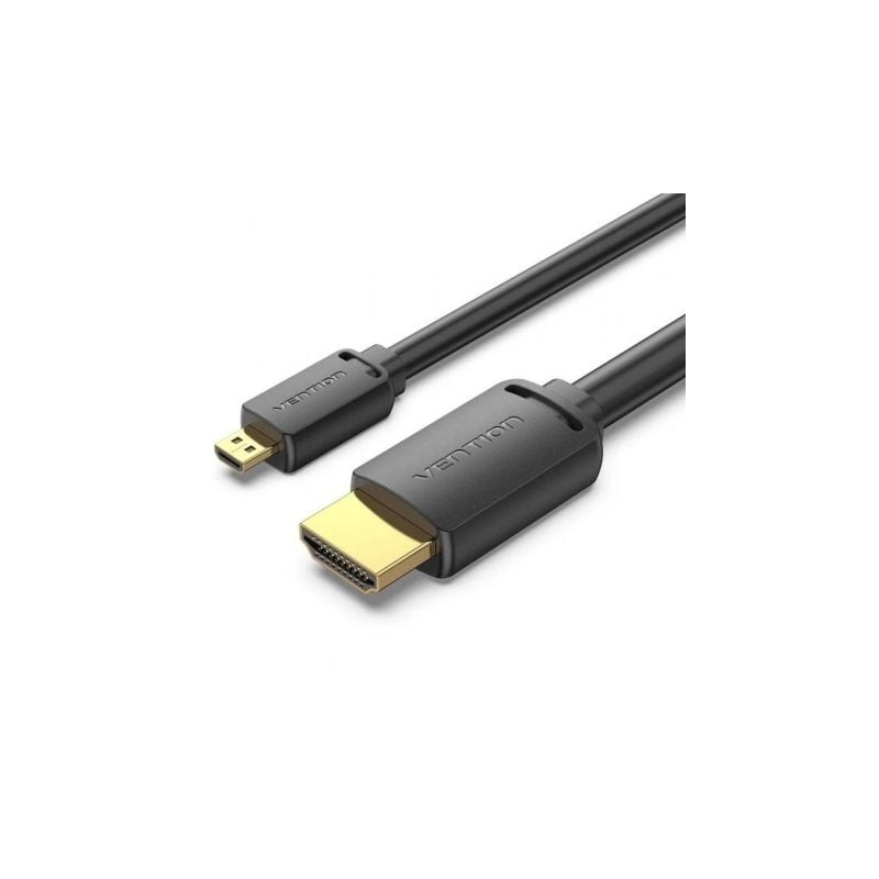 Cable Micro HDMI 2-0 4K Vention AGIBH- HDMI Macho - Micro HDMI Macho- 2m- Negro