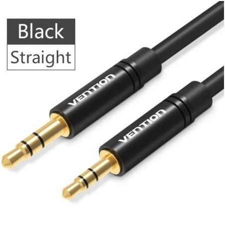 Cable Estéreo Vention BALBH- Jack 3-5 Macho - Jack 2-5 Hembra- 2m- Negro