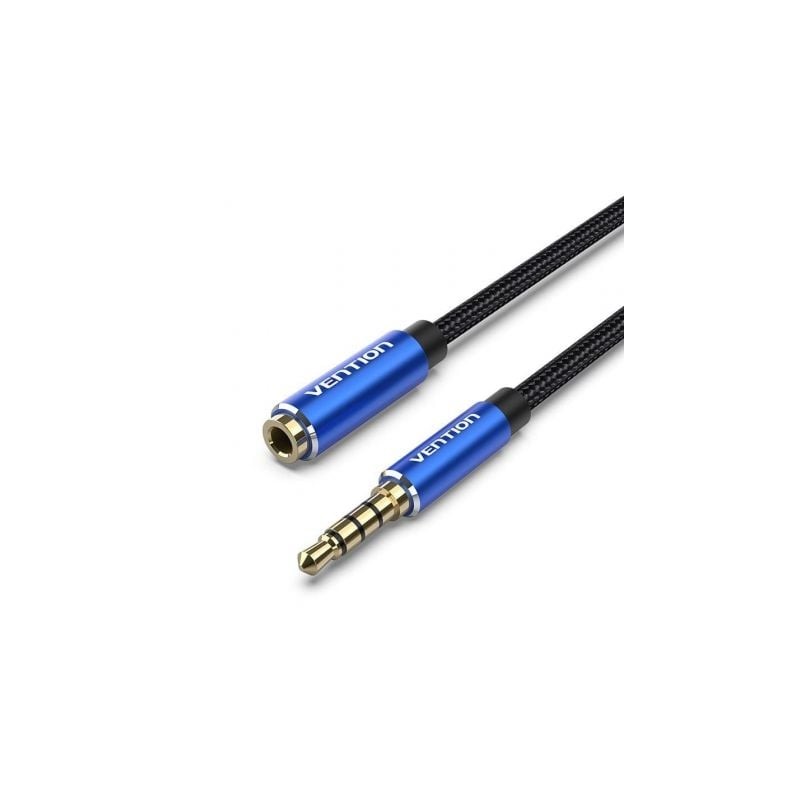 Cable Estéreo Vention BHCLD- Jack 3-5 Macho - Jack 3-5 Hembra- 50cm- Azul