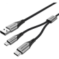 Cable USB 2-0 Vention CQGHD- USB Tipo-C Macho- MicroUSB Macho - USB Macho- 50cm- Negro