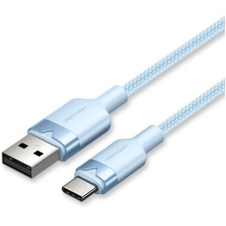 Cable USB 2-0 Tipo-C Vention CTNLF- USB Tipo-C Macho - USB Macho- Hasta 60W- 480Mbps- 1m- Azul