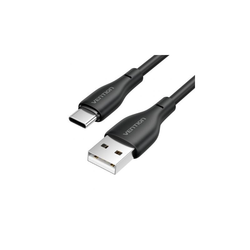 Cable USB Tipo-C Vention H25BF- USB Tipo-C Macho - USB Macho- 15W- 480Mbps- 1m- Negro