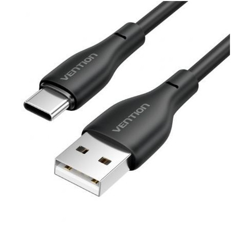 Cable USB Tipo-C Vention H25BF- USB Tipo-C Macho - USB Macho- 15W- 480Mbps- 1m- Negro