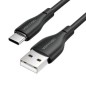 Cable USB Tipo-C Vention H25BF- USB Tipo-C Macho - USB Macho- 15W- 480Mbps- 1m- Negro